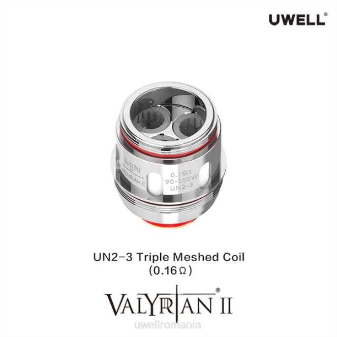 un2-3 ochiuri triple 0.16ohm L00F30 - caliburn e cigarette - UWELL VALYRIAN 2 bobine de schimb (pachet de 2)