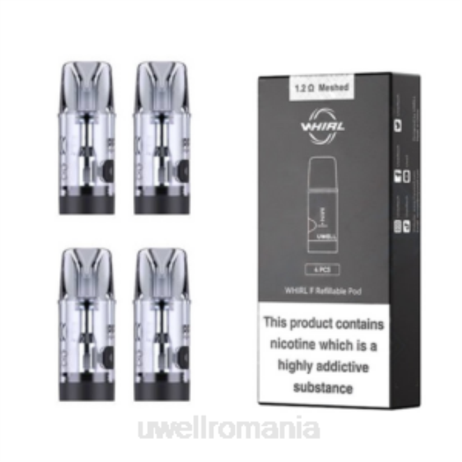 1,2 ohmi L00F198 - UWELL vape flavors - UWELL WHIRL F păstăi (pachet de 4)