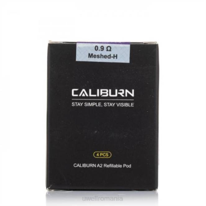 fecal un2 mesh-h 0,9ohm L00F1 - UWELL Romania - UWELL CALIBURN A2 păstăi de înlocuire | pachet de 4