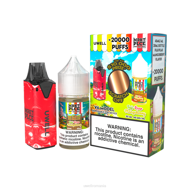 clr: negru/flv: serenity 50mg L00F222 - tigara electronica UWELL - UWELL V6 dispozitiv de unică folosință + daddy\'s vapor 30ml suc - pachet colab